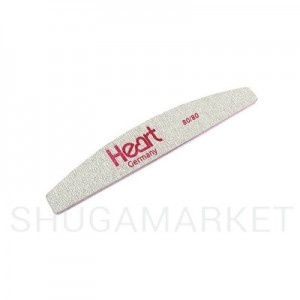 Пилка для ногтей HEART Half, 80/80